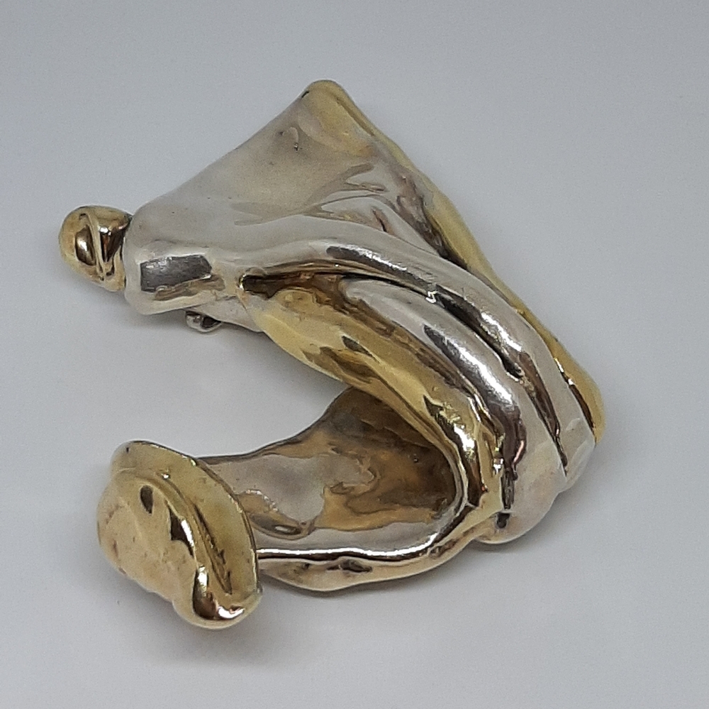 Vintage, 61.4grams 14k Gold & 925 Silver Pin